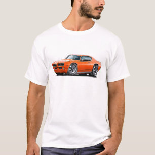 1969 GTO rechter Oranje verborgen hoofdlichte auto T-shirt