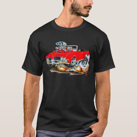 1969 Olds Cutlass Red Convertible T-shirt (Voorkant)