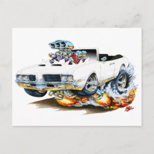 1969 Olds Cutlass White Convertible Briefkaart