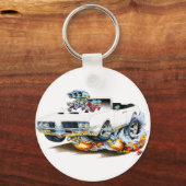 1969 Olds Cutlass White Convertible Sleutelhanger (Voorkant)