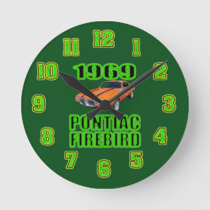 1969 Pontiac Fire Bird Clock. Ronde Klok