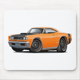 1969 Super Bee Oranje-Black Stock Wheels Muismat