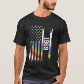 1969 Verenigde Staten Distressed Rainbow met Ameri T-shirt (Voorkant)