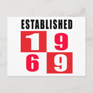 1969 Verjaardag Design Briefkaart
