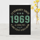 1969 Vintage Birthday Kaart (Gele Bloem)