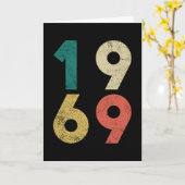 1969 Vintage Birthday Retro Kaart (Gele Bloem)