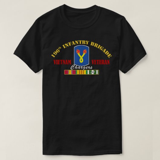 196e Infanteriebrigade Vietnam Veteranenveteranen T-shirt (Design voorkant)