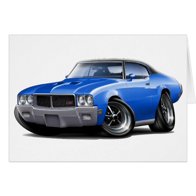 1970-72 Buick GS Blue Black Top Car (Voorkant Horizontaal)