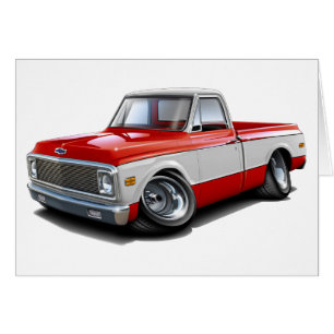 1970-72 C10 de Vrachtwagen van het rood-Wit Chevy