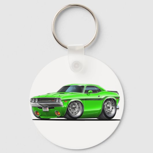 1970-72 Challenger Green Car Sleutelhanger (Voorkant)