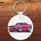 1970-72 Challenger Pink auto Sleutelhanger (Voorkant)