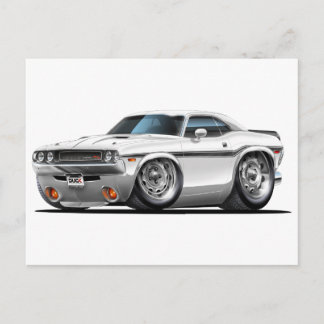 1970-72 Challenger White car Briefkaart