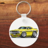 1970-72 Challenger Yellow car Sleutelhanger (Voorkant)