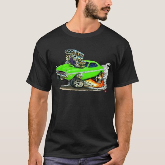 1970-72 Dodge Challenger Limoen T-shirt (Voorkant)
