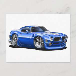 1970/72 Trans Am Blue Car Briefkaart
