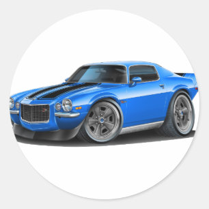 1970-73 Camaro Blu/BLK auto Ronde Sticker