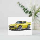 1970-73 Camaro Yellow Briefkaart (Staand voorkant)