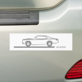1970-74 Duster Gray Car Bumpersticker (Op auto)