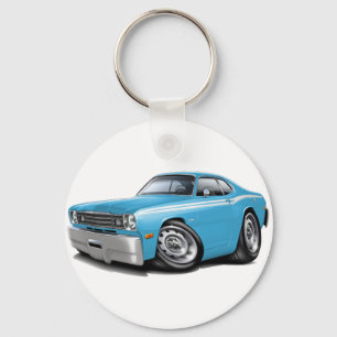 1970-74 Duster Lt Blue-White-auto Sleutelhanger