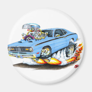 1970-74 Plymouth Duster Lt Blue Car Magneet