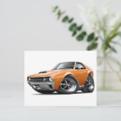 1970 AMX Oranje auto Briefkaart (Staand voorkant)