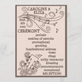 1970 Canyon Rock Boho Wedding Programma (Voorkant)