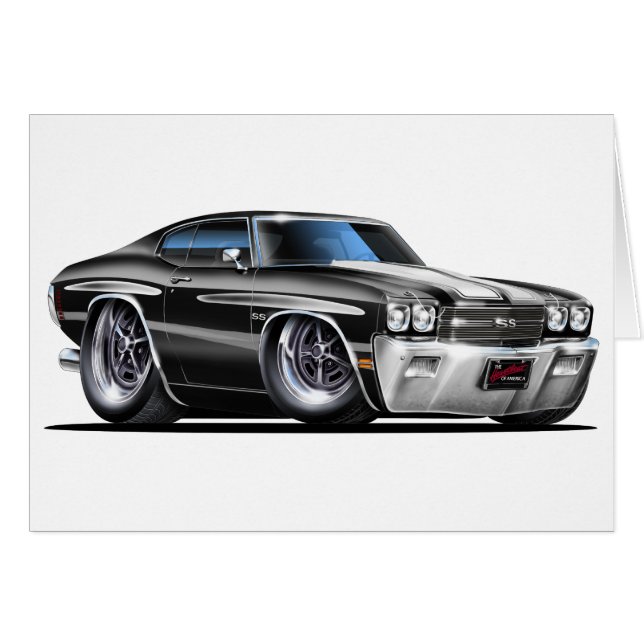 1970 Chevelle Black-White-auto (Voorkant Horizontaal)