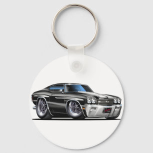 1970 Chevelle Black-White-auto Sleutelhanger