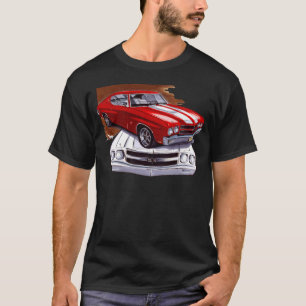 1970 Chevelle Rood-Witte auto T-shirt