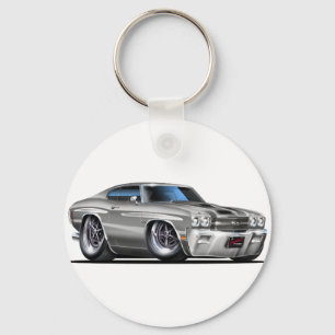 1970 Chevelle Silver-Black Car Sleutelhanger