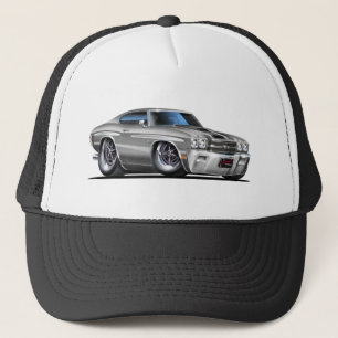 1970 Chevelle Silver-Black Car Trucker Pet
