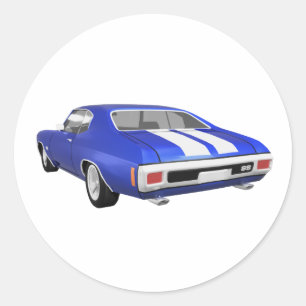 1970 Chevelle SS: Blue Finish: Ronde Sticker