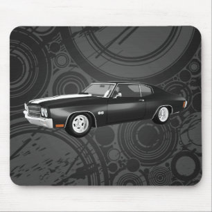 1970 Chevelle SS: Zwarte afwerking: Mousepad Muismat