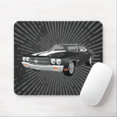 1970 Chevelle SS: Zwarte afwerking: Mousepad Muismat (Met muis)