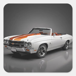 1970 Chevy Chevelle SS Convertible Vierkante Sticker