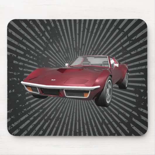 1970 Corvette Sportauto: Apple Finish Snoep: Muismat (Voorkant)
