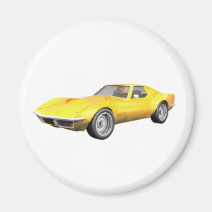 1970 Corvette Sportauto: Gele finish Magneet