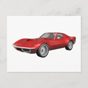 1970 Corvette Sportauto: Rode afwerking Briefkaart