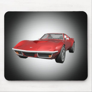 1970 Corvette Sportauto: Rode afwerking:Mousepad Muismat