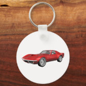 1970 Corvette Sportauto: Roodfinse Sleutelhanger (Voorkant)