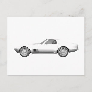 1970 Corvette Sportauto: Witte afwerking Briefkaart