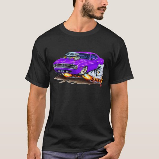 1970 Cuda Paarse auto T-shirt (Voorkant)