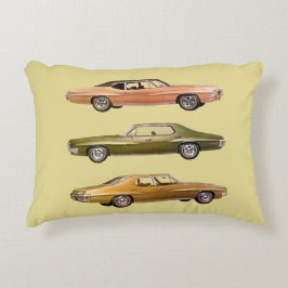1970 Drie Spier Auto's Print Accent Kussen