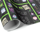 1970 Geboortejaar Trivia Cadeaupapier (Rol Hoek)