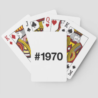 1970 Hashtag 55 jaar Verjaardag Jubileum Pokerkaarten