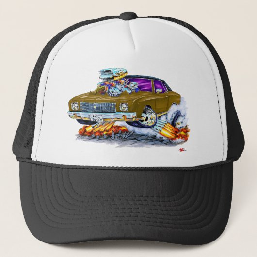 1970 Monte Carlo Brown Car Trucker Pet (Voorkant)