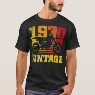  1970 Motocross Dirt Bike 50th Birthday Gif T-shirt