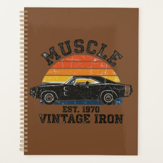 1970 Muscle Car Zonsondergang - Antieke IJzeren Re Planner
