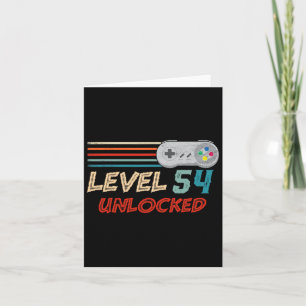 1970 Ontgrendeld Level 54 Verjaardag Video Game Co Kaart