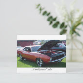 1970 Plymouth Cuda Briefkaart (Staand voorkant)